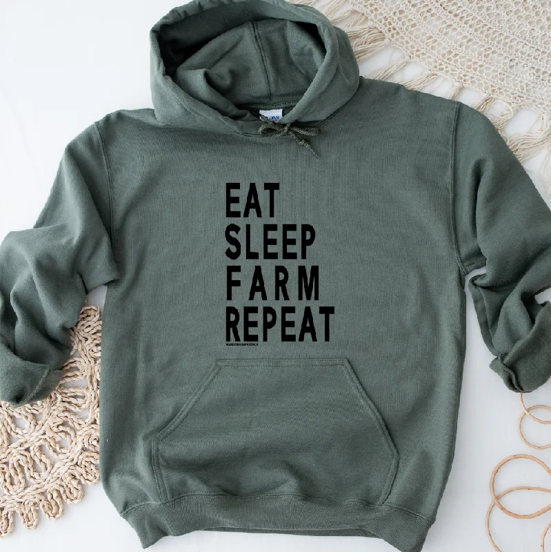 Eat Sleep Farm Repeat Hoodie (S-3XL) Unisex - Multiple Colors!