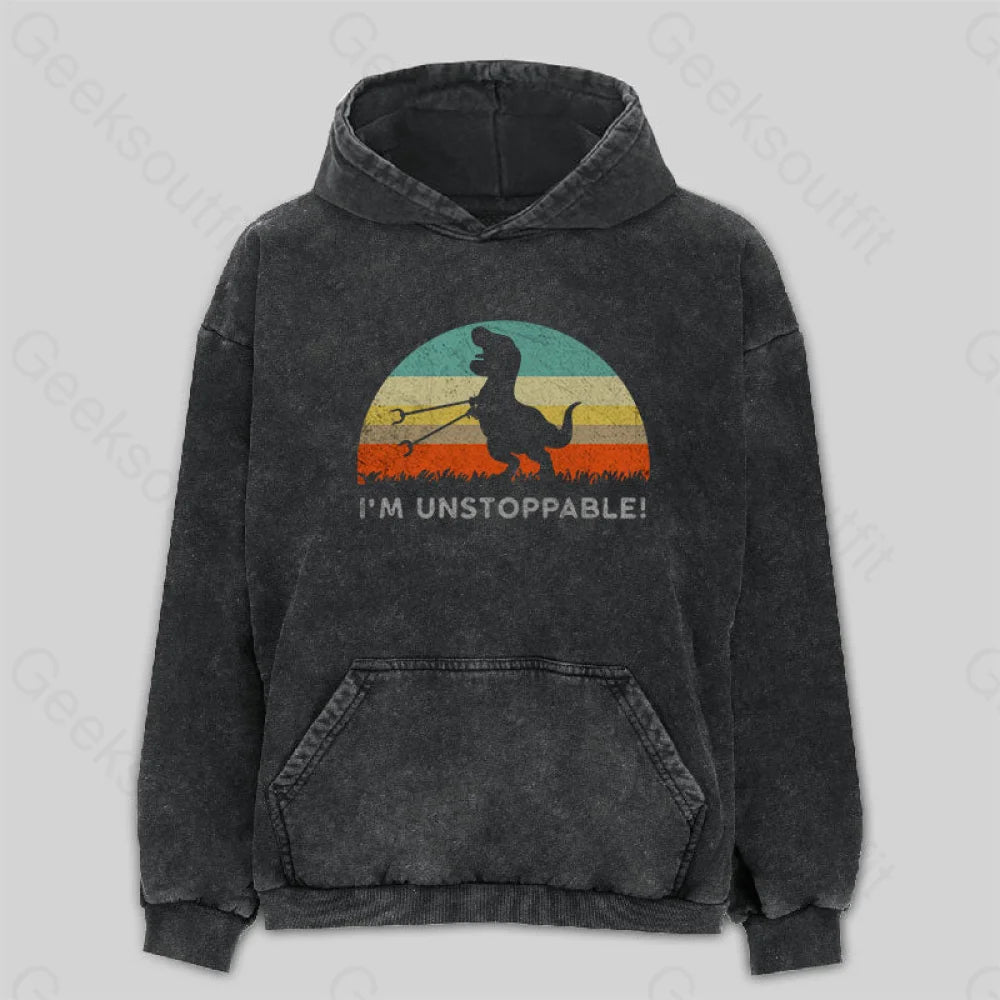 I'm Unstoppable T-Rex Washed Hoodie Sporty Women's Tennis