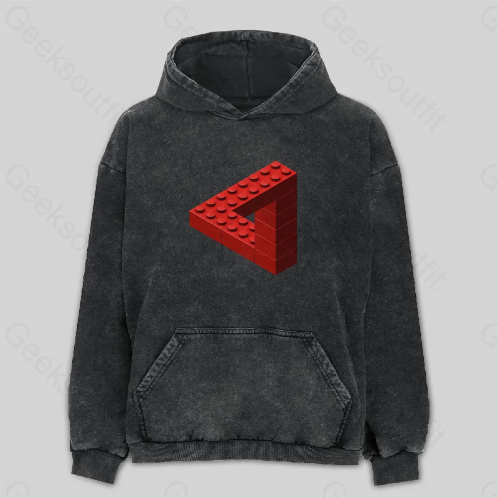 Escher Toy Bricks Washed Hoodie Cashmere