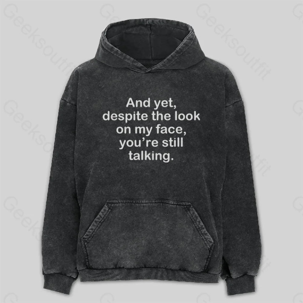 Funny Words Washed Hoodie Classic Women's Pin - striped