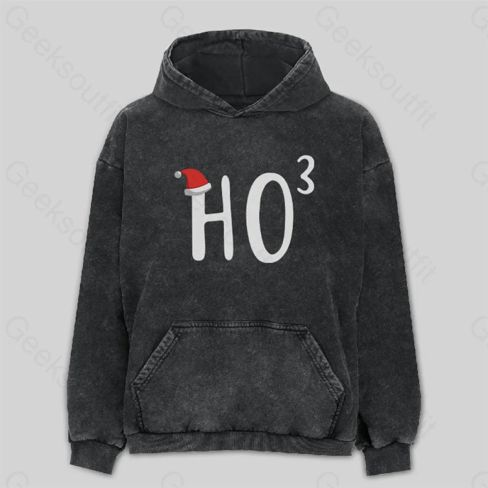 HO to the third power Christmas Washed Hoodie Tough Women's Military - inspired