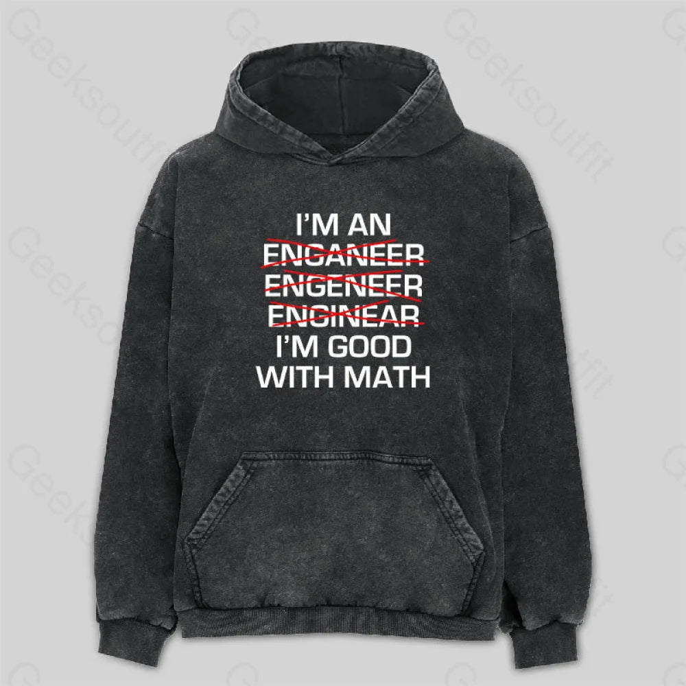 I'm Good With Math Washed Hoodie Earthy Women's Hemp - based
