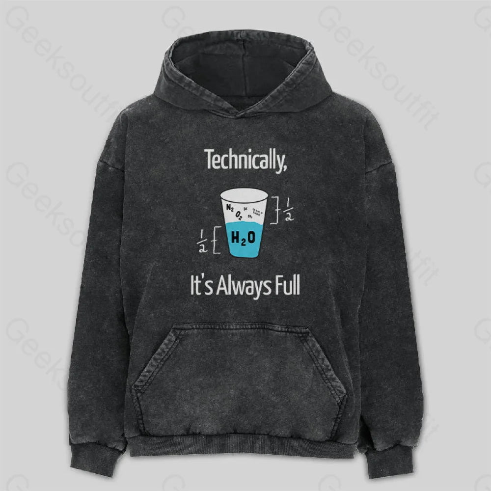It's Always Full Science Washed Hoodie Feminine Women's Soft 
