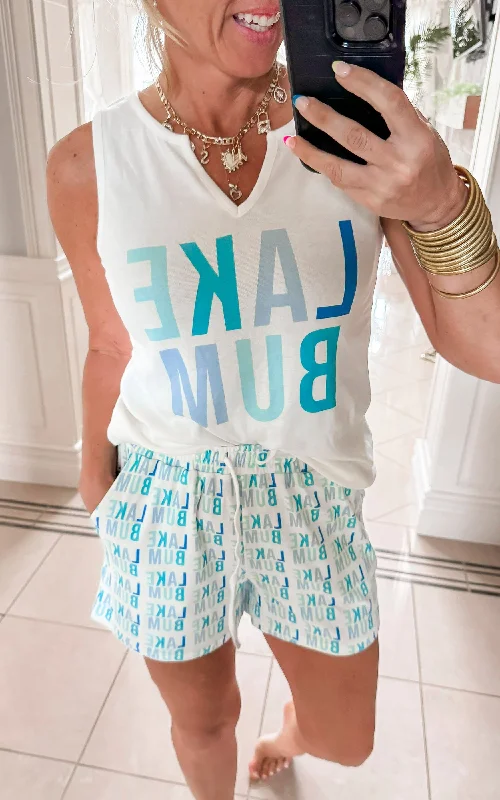 Lake Bum Short Pajama Set by Salty Wave (Top & Bottom)**DEAL-COUPON EXCLUDED Gym