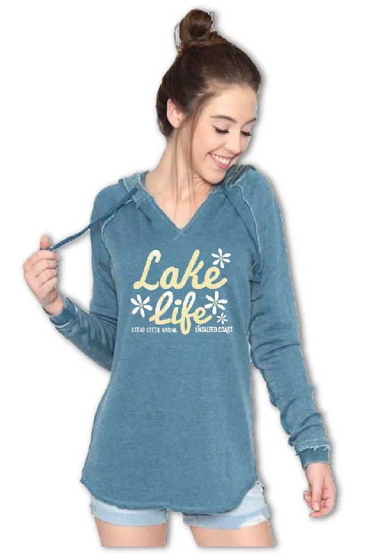 Lake Life Hooded Tunic Relaxed Women's Beachy
