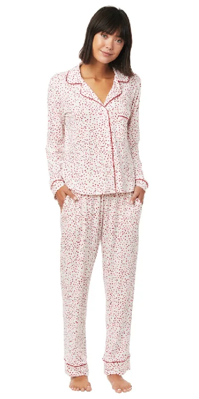 Classic Knit Pajama Set - Red Confetti Compression