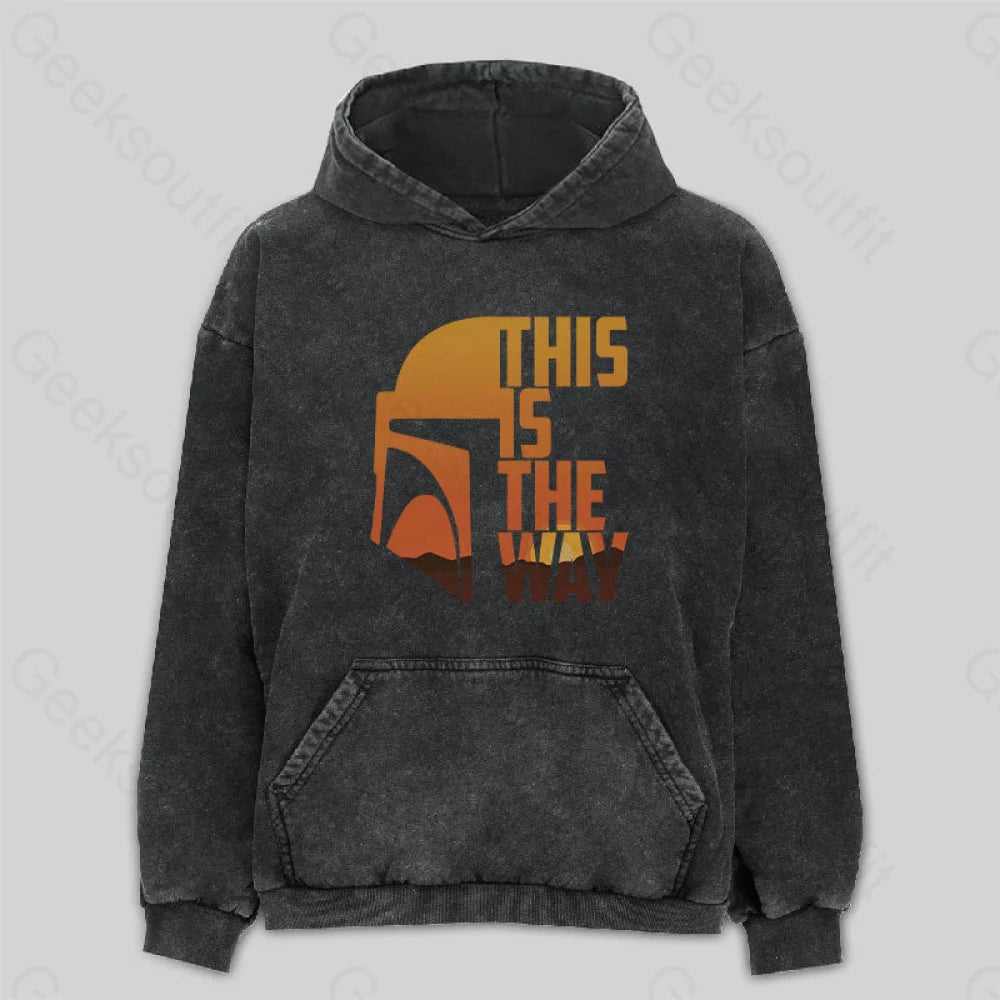 This Is The Way Washed Hoodie Classic Women's Pin - striped