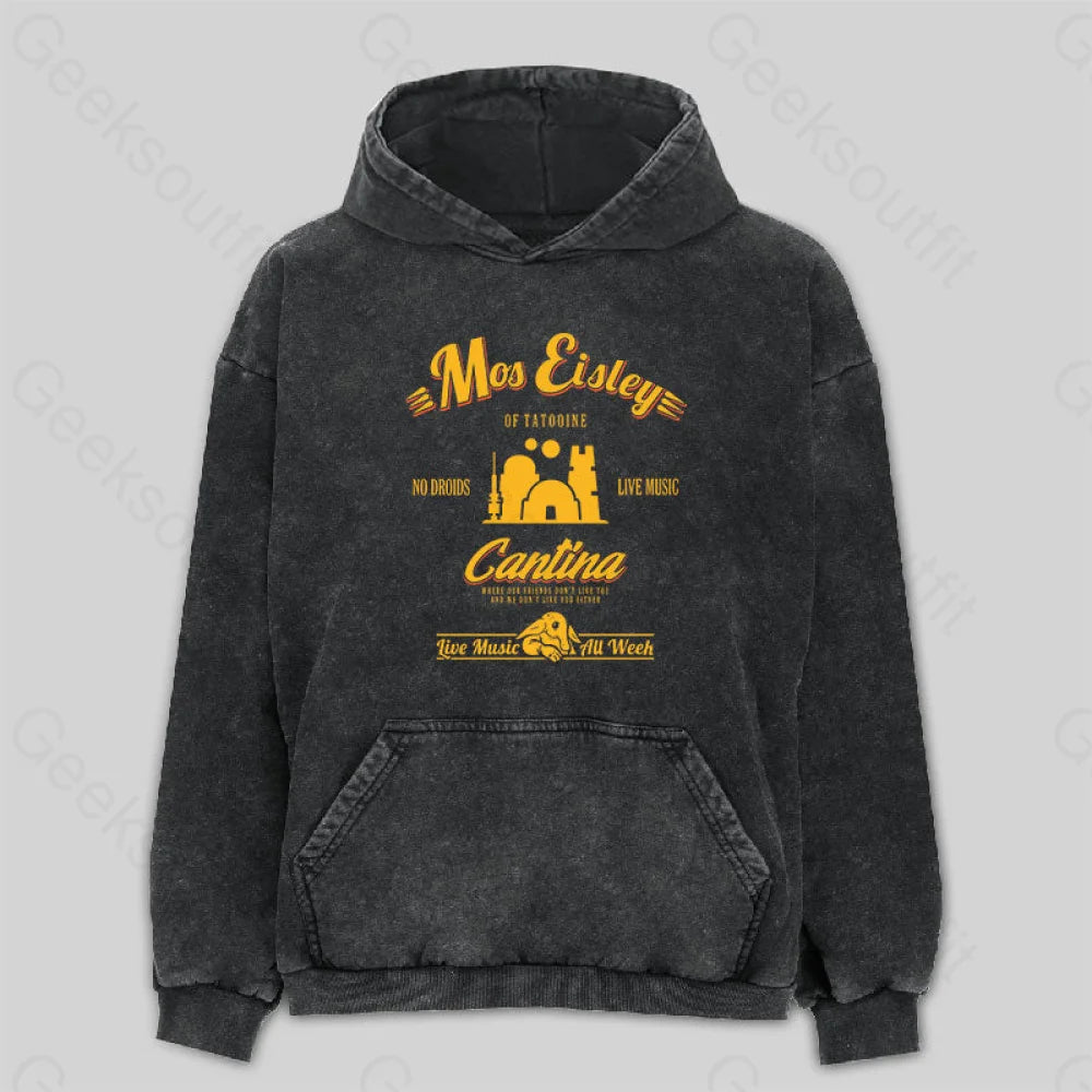 Mos Eisley Cantina Vintage Washed Hoodie Laid - back Women's Style