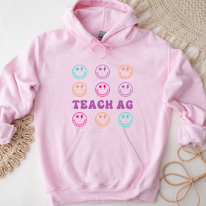 Retro Smile Teach Ag Hoodie (S-3XL) Unisex - Multiple Colors!