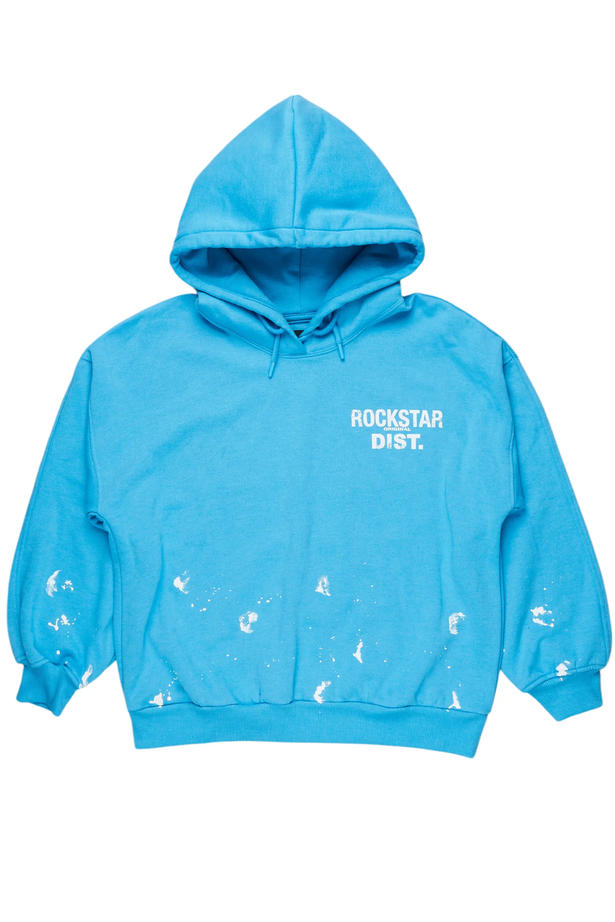 Nylia Bright Blue Oversized Hoodie Cool Women's Skate