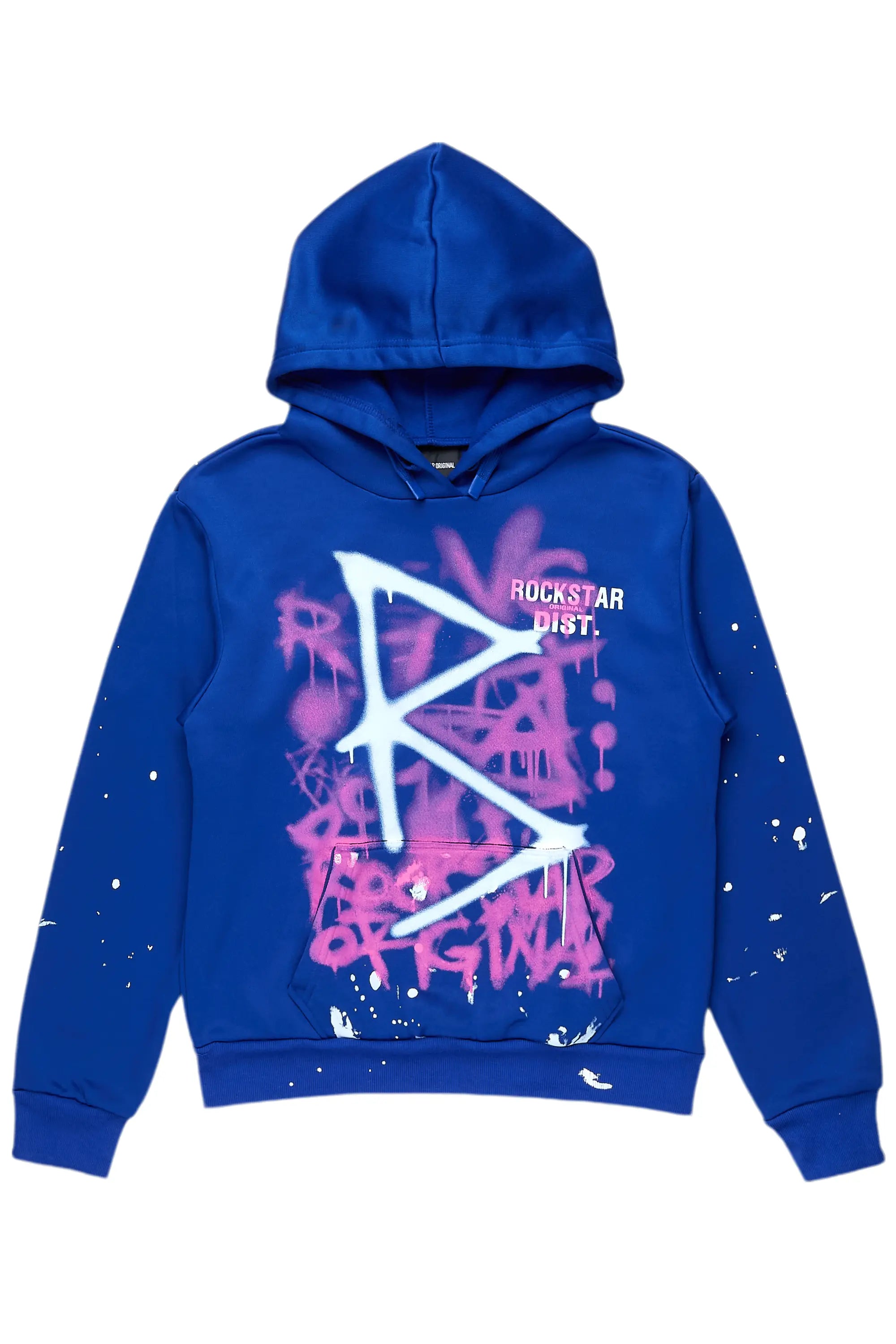 Nahomy Royal Blue Oversized Hoodie Sleek Women's Metallic