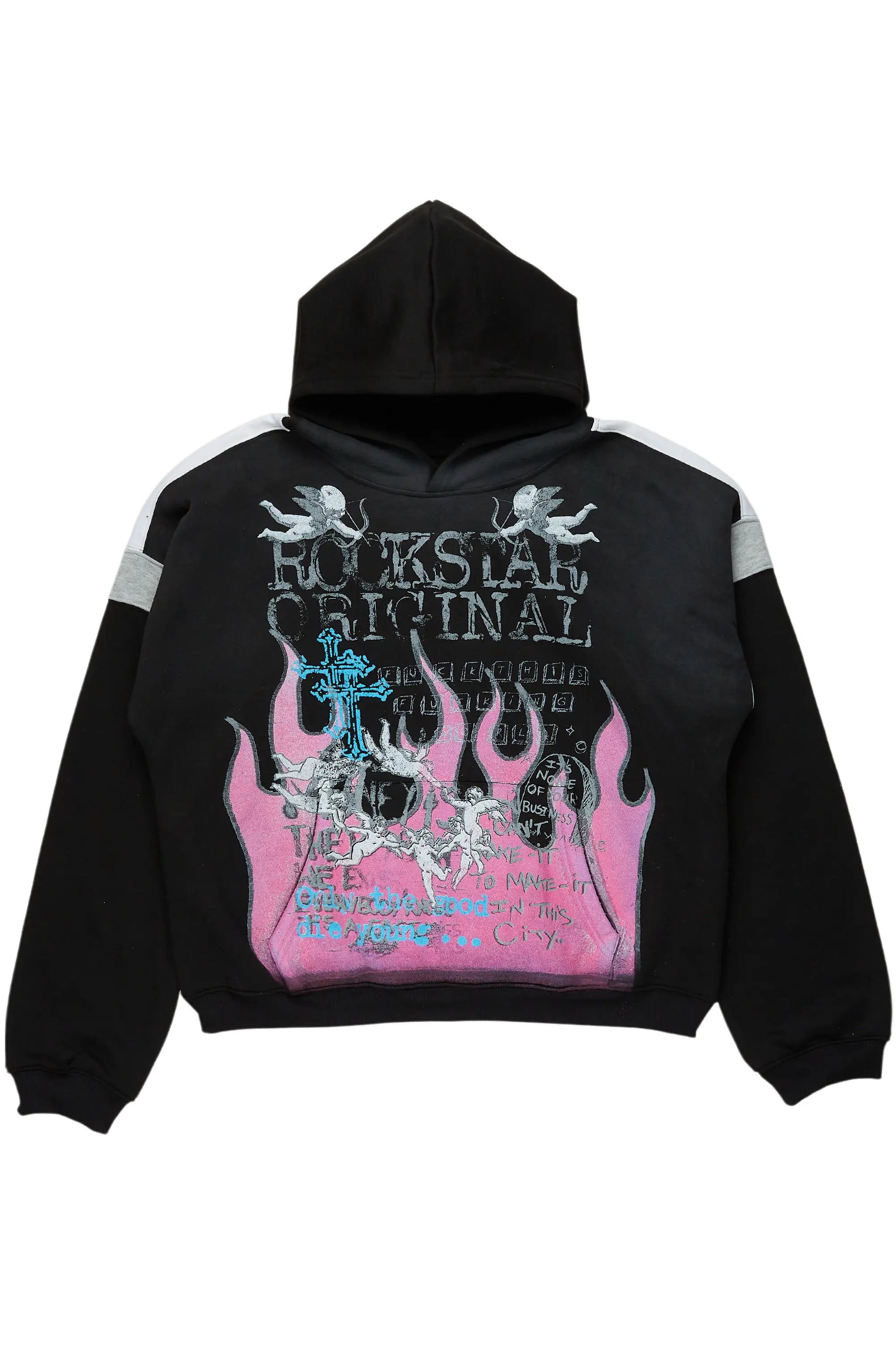 Vankela Black Oversized Hoodie Laid - back Women's Style