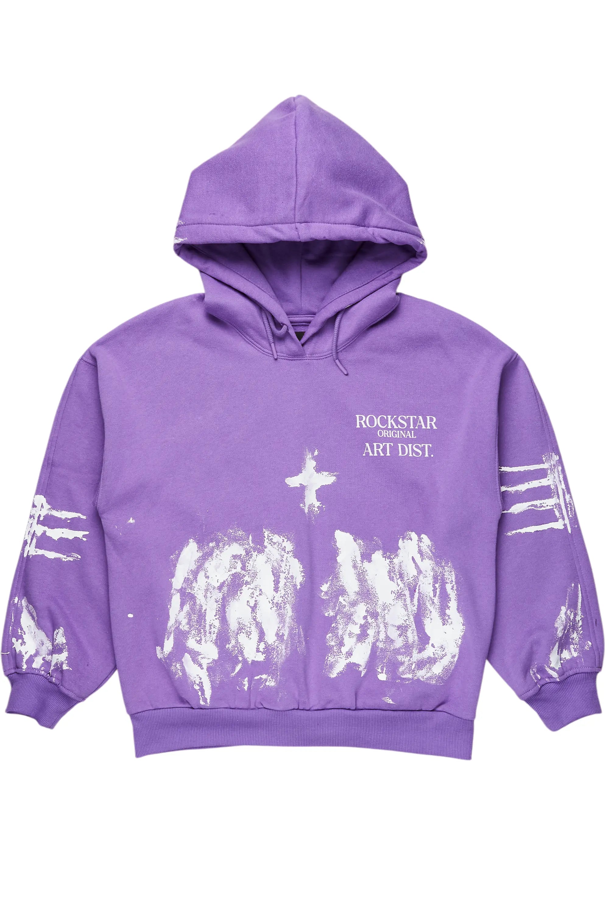 Filipa Purple Oversized Hoodie Monochromatic Office Style