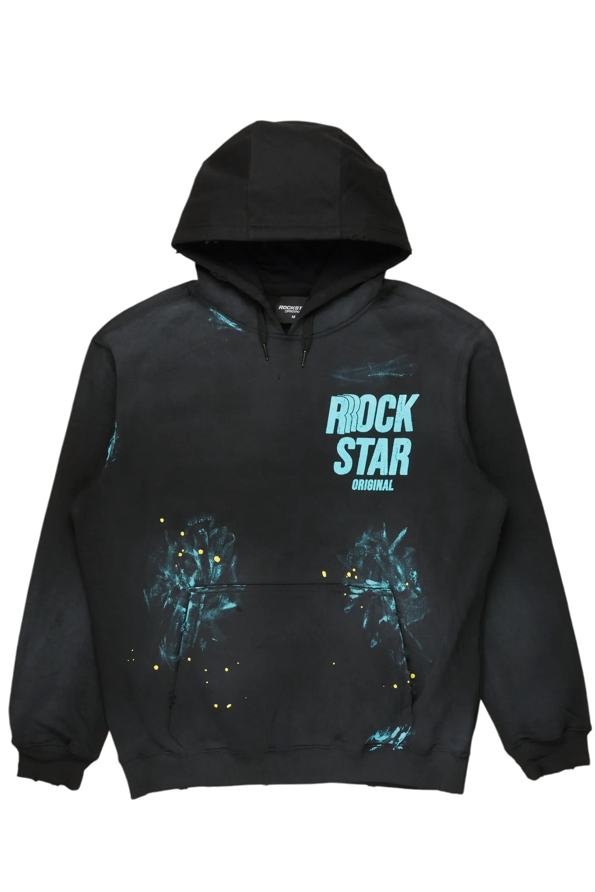 Inangoy Black Oversized Hoodie Geometric