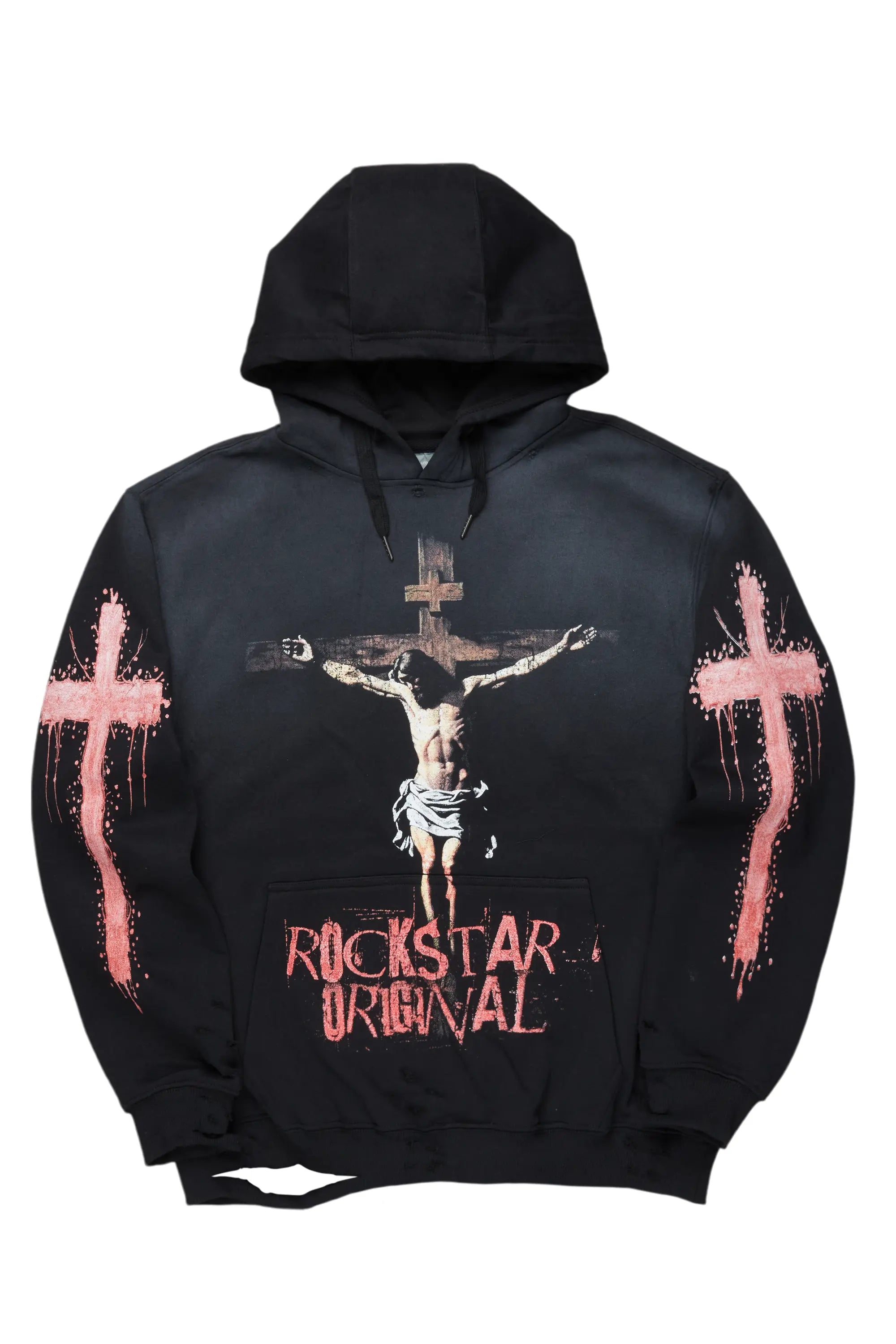 Triniti Black Oversized Hoodie Tough Women's Military - inspired