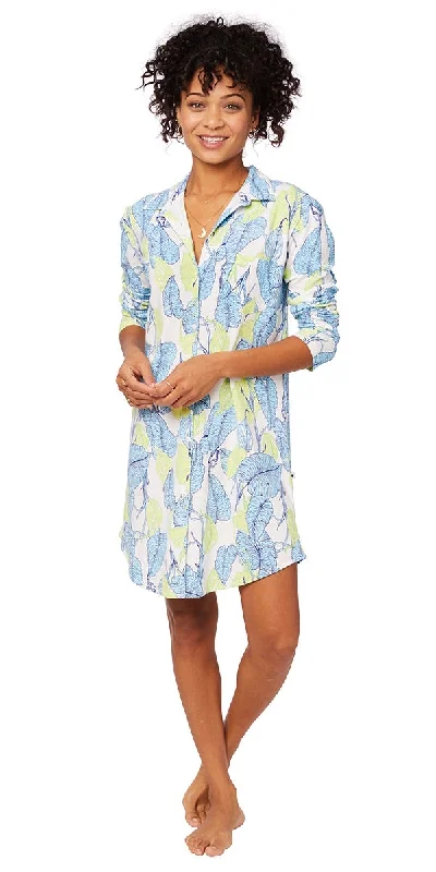 Cotton Knit Nightgown or Night Shirt - Palm Beach Feminine Women's Soft 