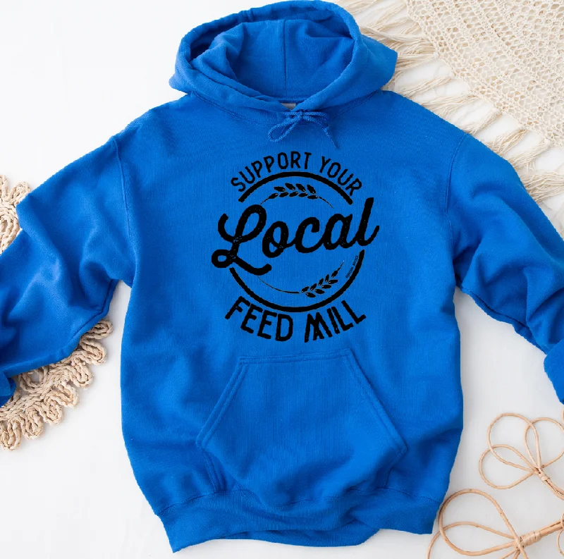 Support Your Local Feed Mill Hoodie (S-3XL) Unisex - Multiple Colors! Hip Women's Retro Support Your Local Feed Mill Hoodie (S-3XL) Unisex - Multiple Colors! Hip Women's Retro