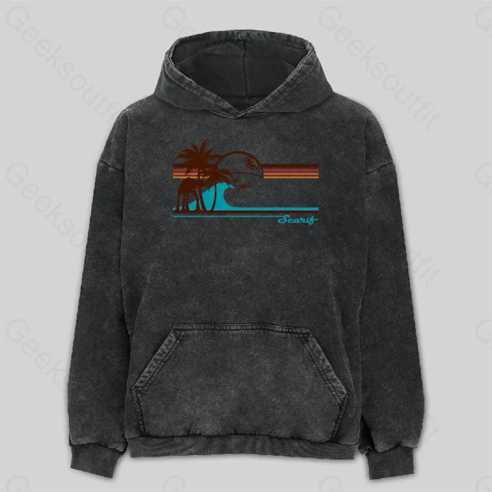 Tie Fighters Vintage Nerd Washed Hoodie Scandinavian