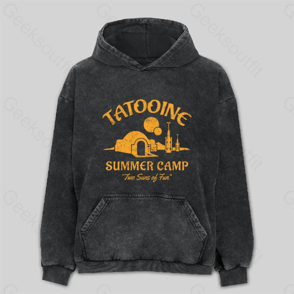 Two Suns of Fun Washed Hoodie Stylish Women's Tropical 