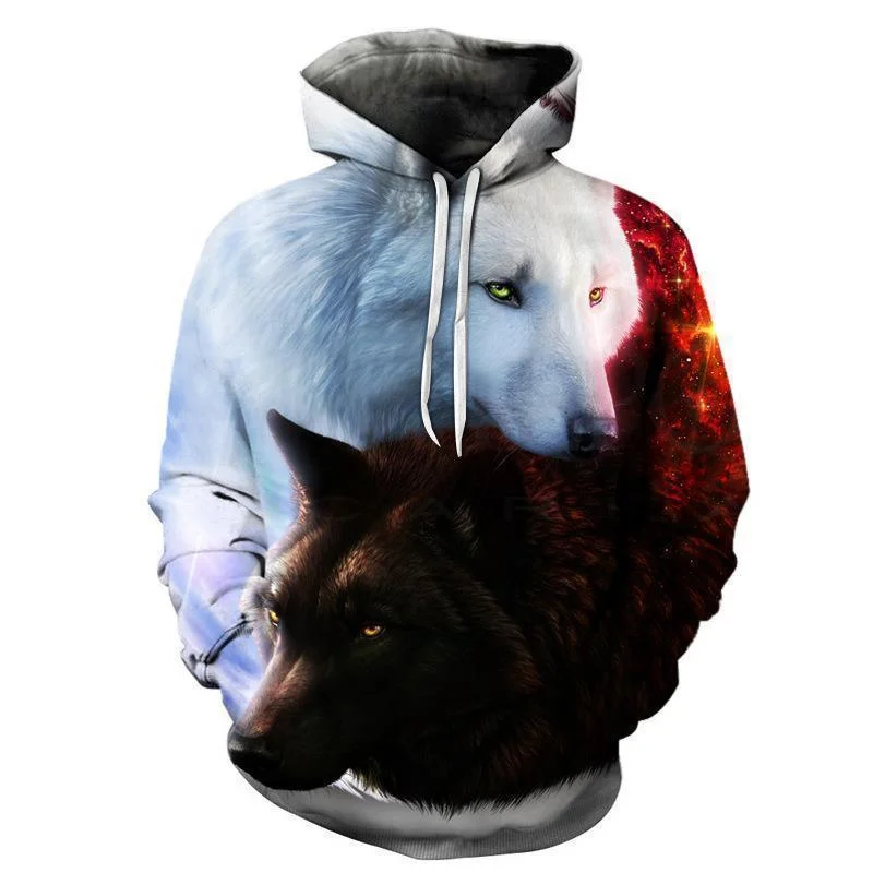 Wolf 3D Hoodie UNISEX Relaxed Women's 