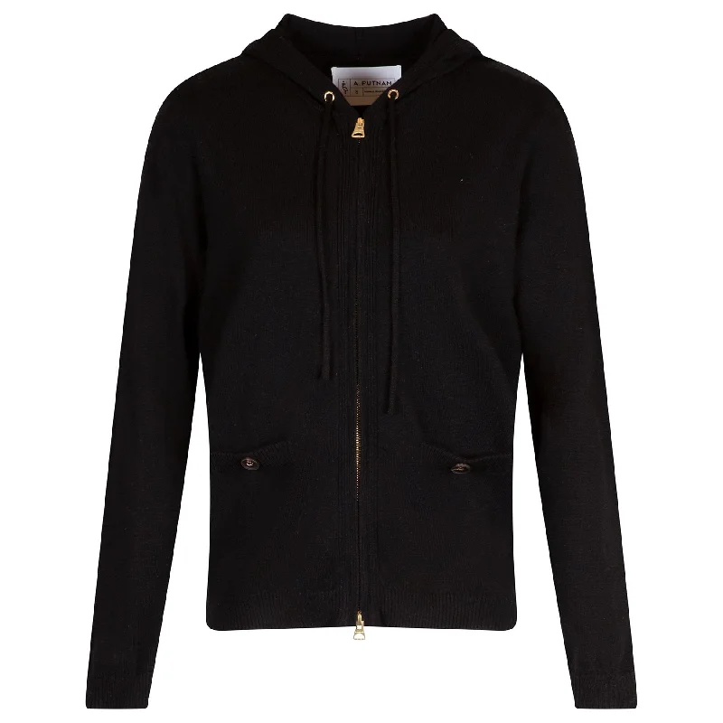 Womens Enza Hoodie Black - AW24 Sustainable Organic