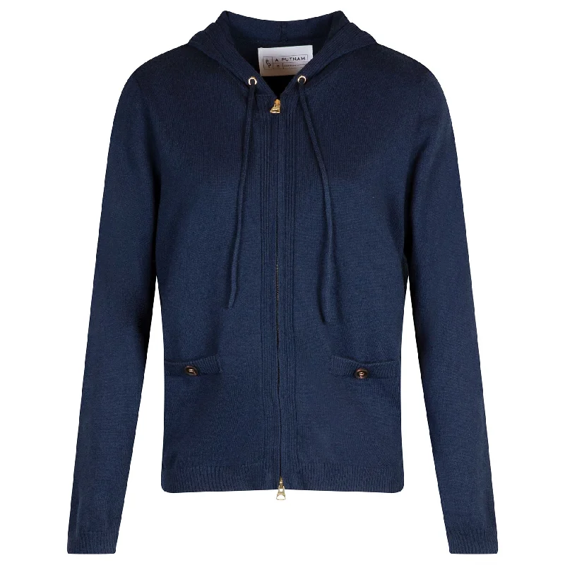 Womens Enza Hoodie Dress Blues - AW24 Monochromatic All - in - one