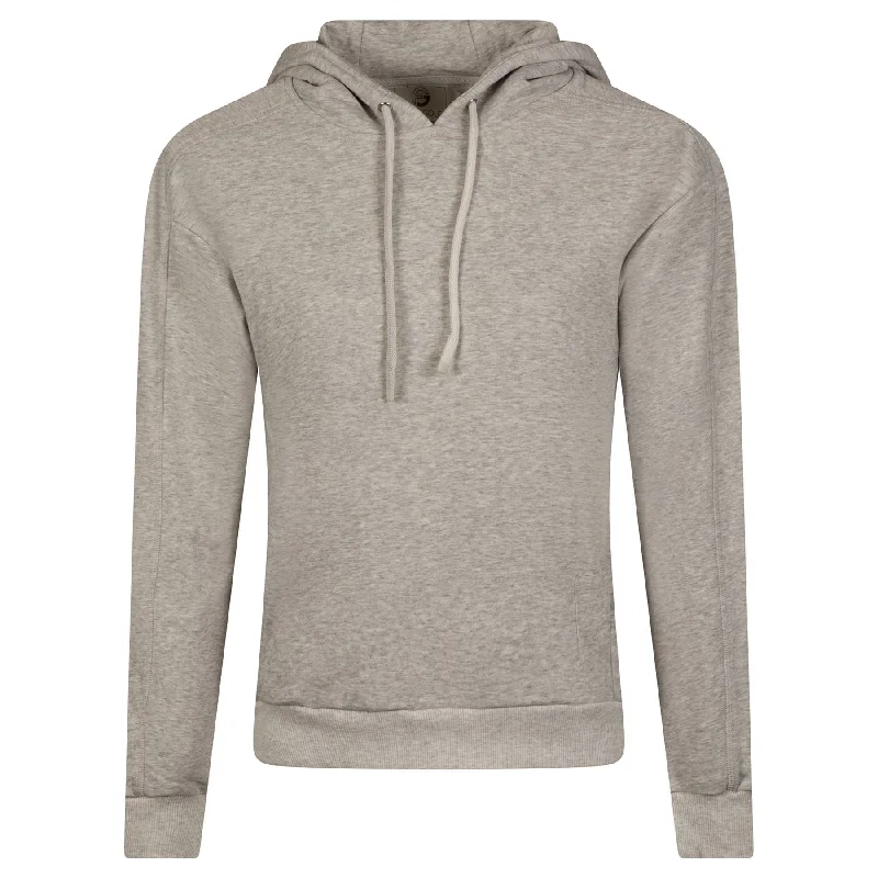 Womens French Terry Hooded Sweatshirt Heather Grey - AW23 Disco