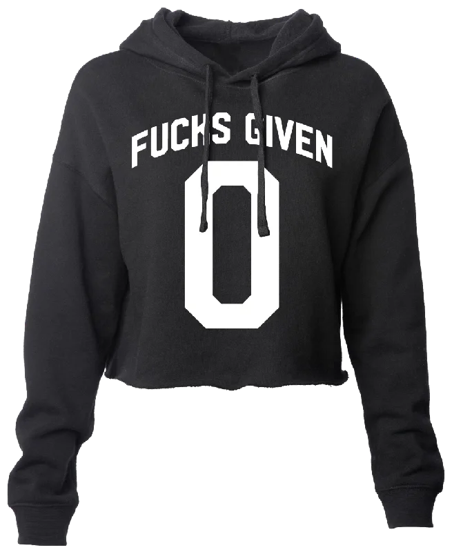 Women's F's Given Crop Hoodie Monochromatic All - in - one